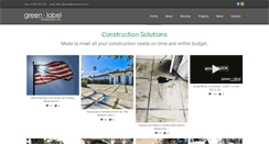 Desktop Screenshot of greenlabelconstruction.com