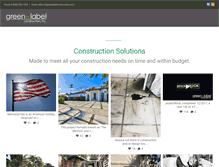 Tablet Screenshot of greenlabelconstruction.com